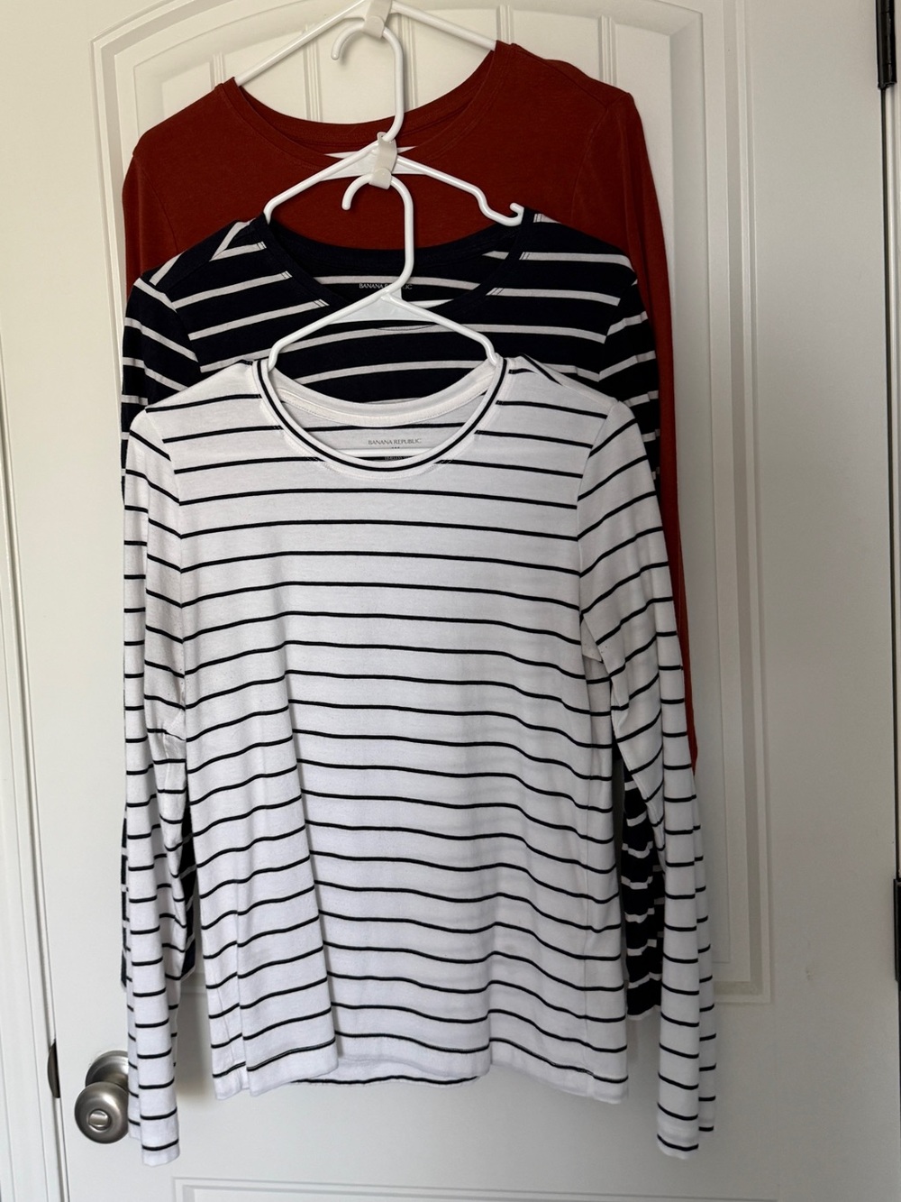 Three Banana Republic Timeless Tee long sleeved size Small